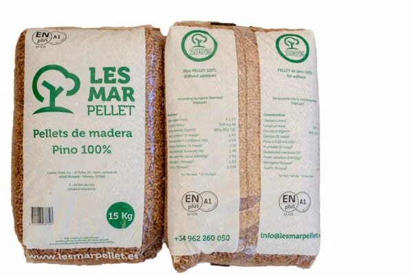 Lesmar Pellet-6-Palets de 462 sacos certificado Enplus de 15 kg